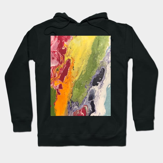 Active Radar Rainbow Colors Abstract Hoodie by InalterataArt